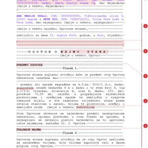 ugovor o najmu stana primjer word s obrazloženjima