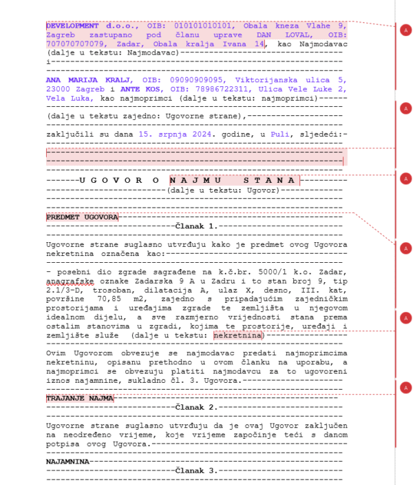 ugovor o najmu stana primjer word s obrazloženjima